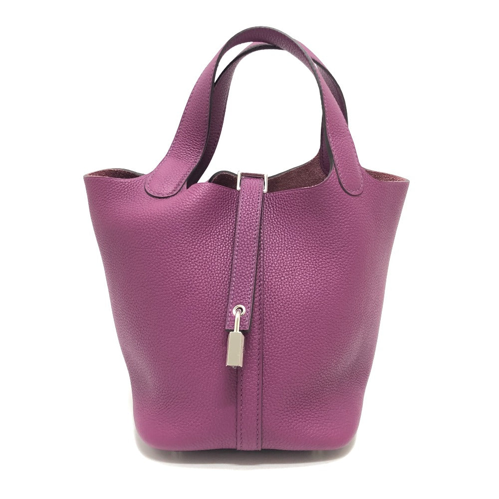Hermes Handbag Togo Picotan Lock Pm Purple Travel Bag