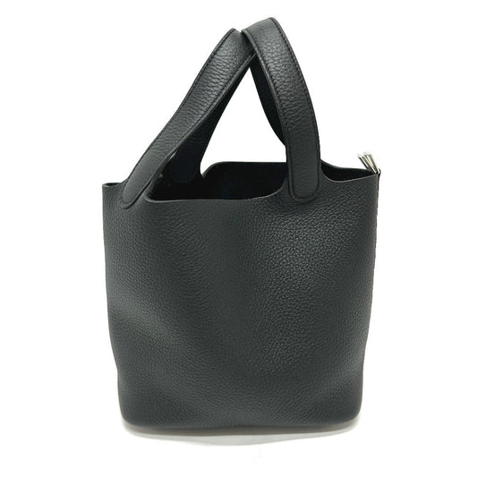 Hermes Handbag Taurillon Clemence Picotan Lock Pm Women Black Travel Bag 2814 24434 1
