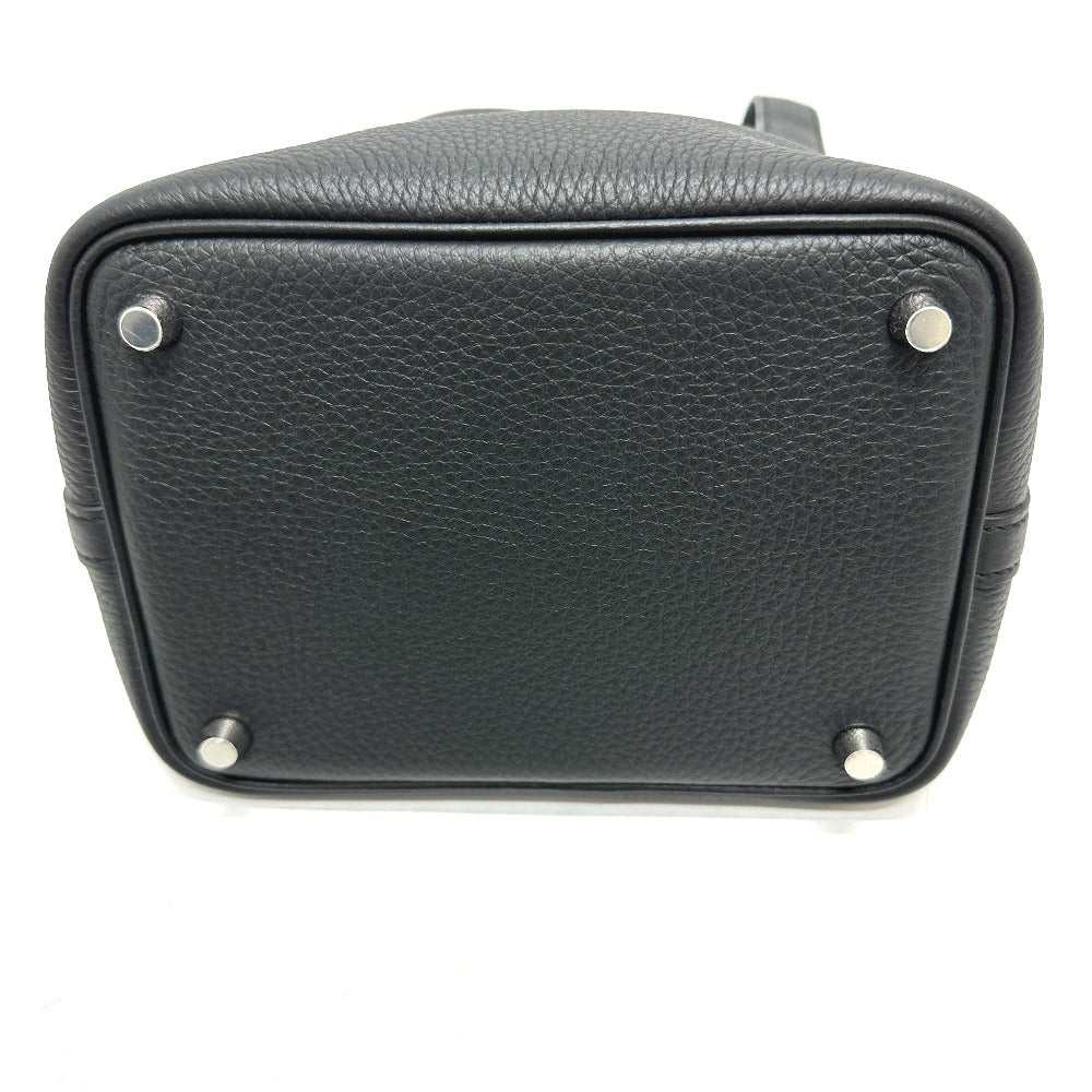 Hermes Handbag Taurillon Clemence Picotan Lock Pm Women Black Travel Bag 2814 24434 1