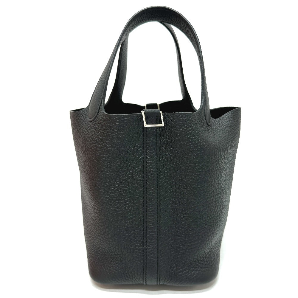 Hermes Handbag Taurillon Clemence Picotan Lock Pm Black Travel Bag 2814 24714 1