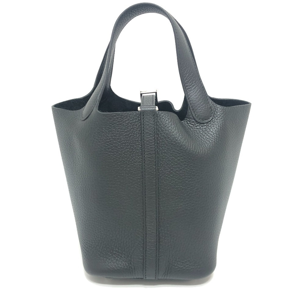 Hermes Handbag Taurillon Clemence Picotan Lock Pm Black Travel Bag 2814 24753 1