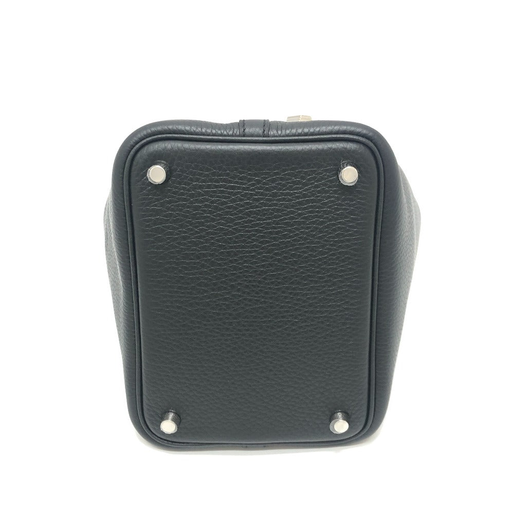 Hermes Handbag Taurillon Clemence Picotan Lock Pm Black Travel Bag 2814 24753 1