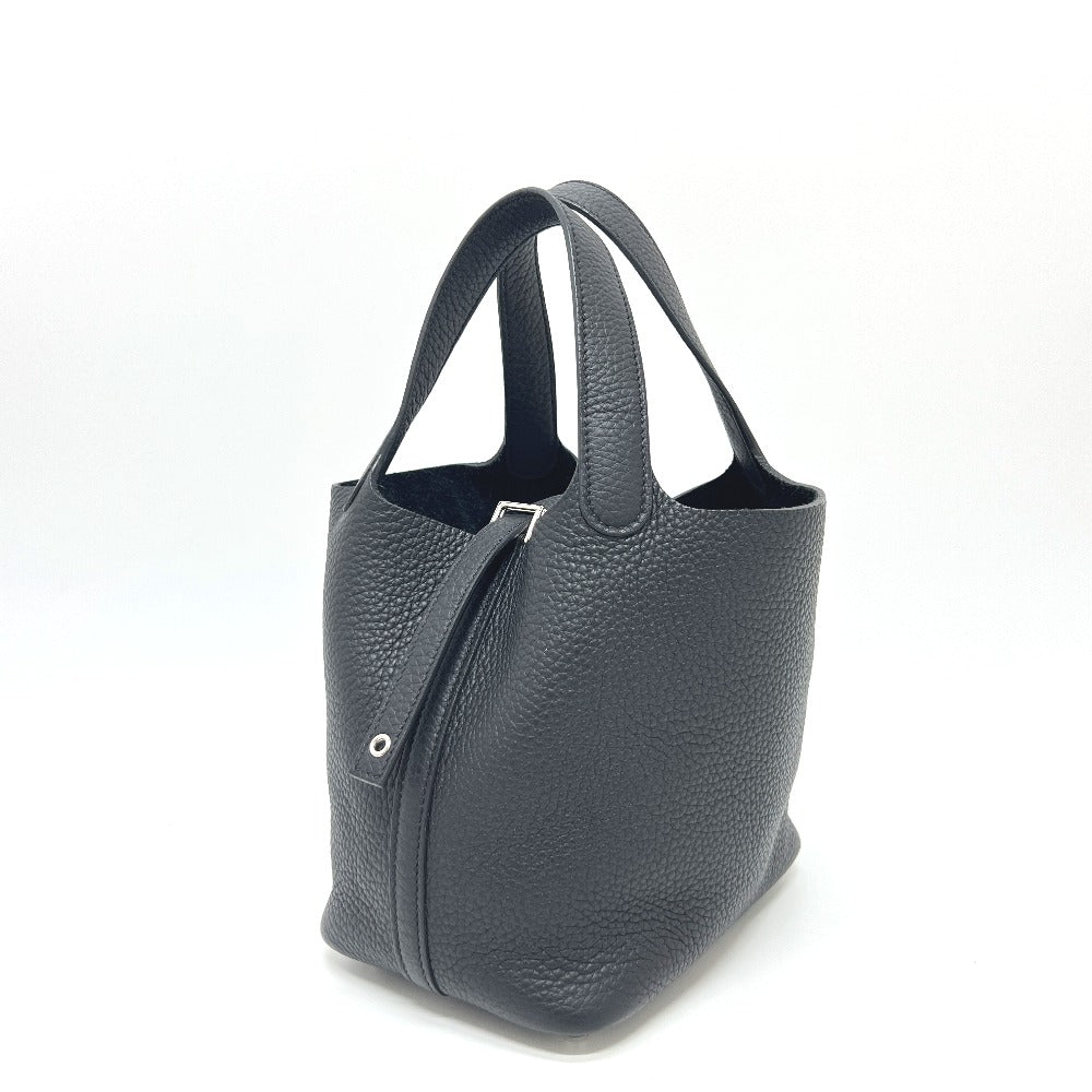Taurillon Clemence Picotan Lock Pm Black Travel Bag
