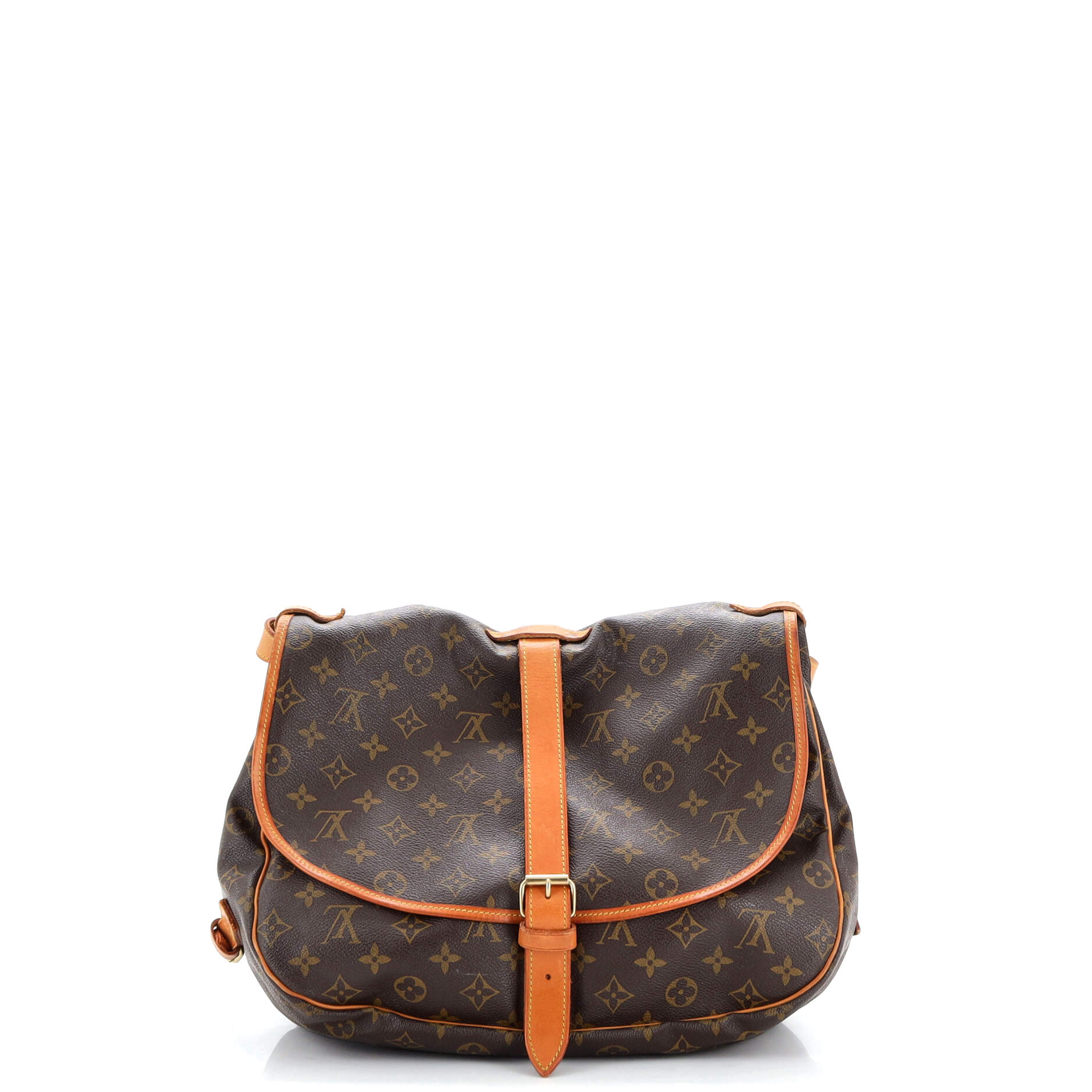 Louis Vuitton Saumur Handbag Canvas Monogram Travel Bag