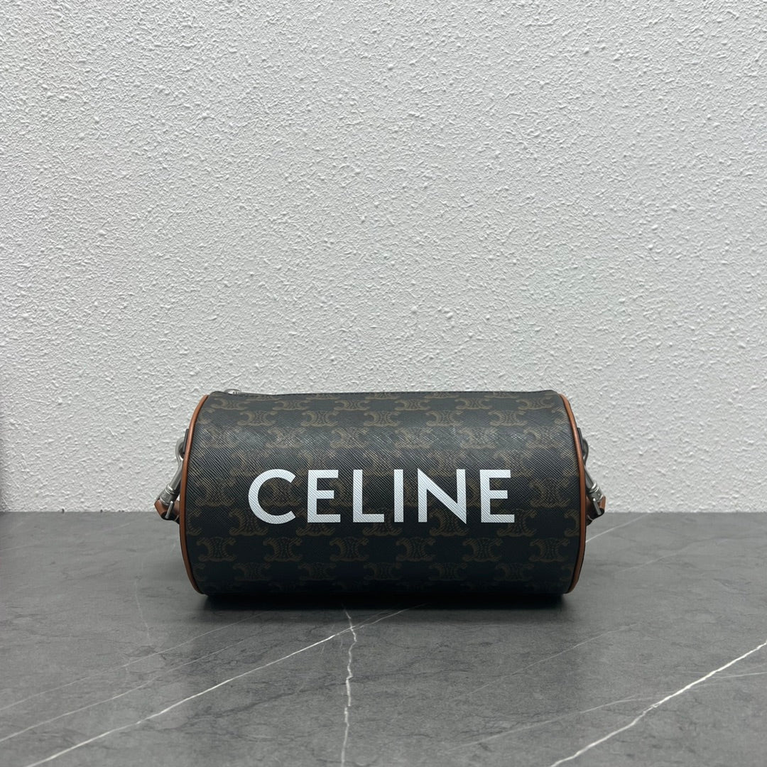 Top Quality Cylinder Bag In Triomphe For Canvas Tan Travel Bag