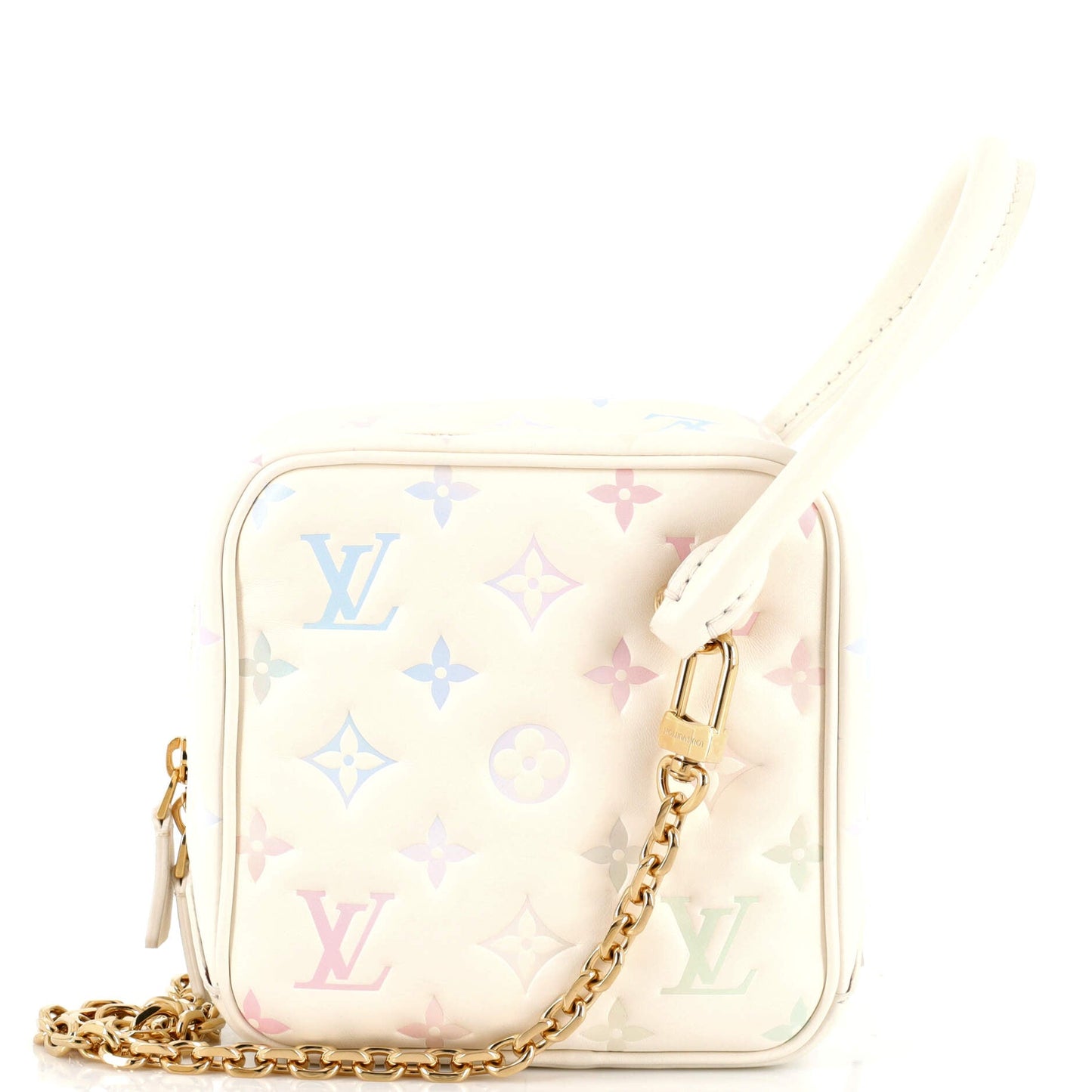 Louis Vuitton New Square Bag Milky Way Embossed Lambskin Monogram Shoulder Bag