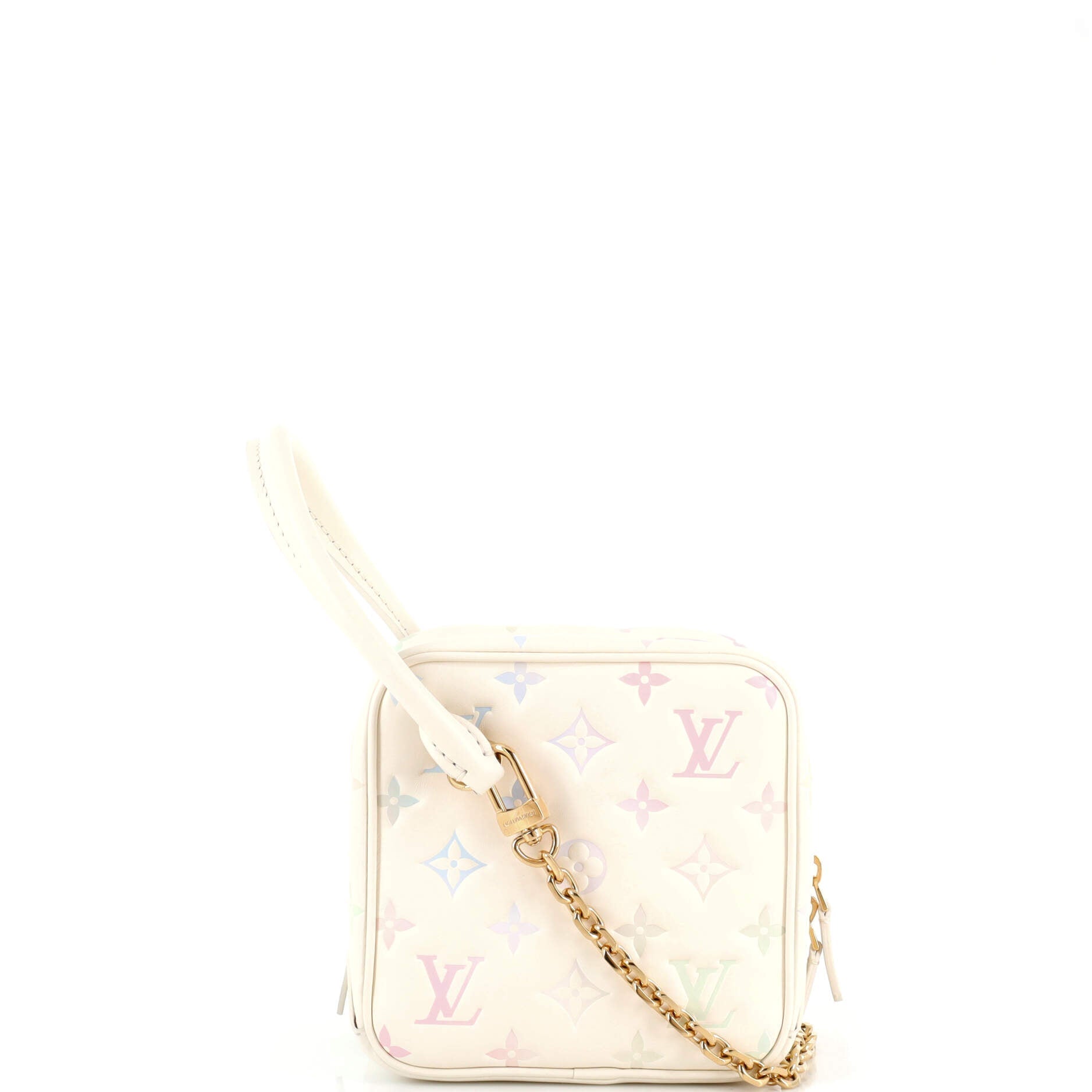 Louis Vuitton New Square Bag Milky Way Embossed Lambskin Monogram Shoulder Bag