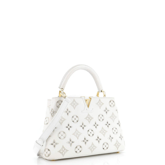 Louis Vuitton Capucines Bag Cutout Broderie Bb Leather Monogram Travel Bag