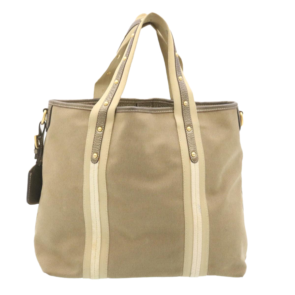 Prada Shoulder Bag Khaki Canvas