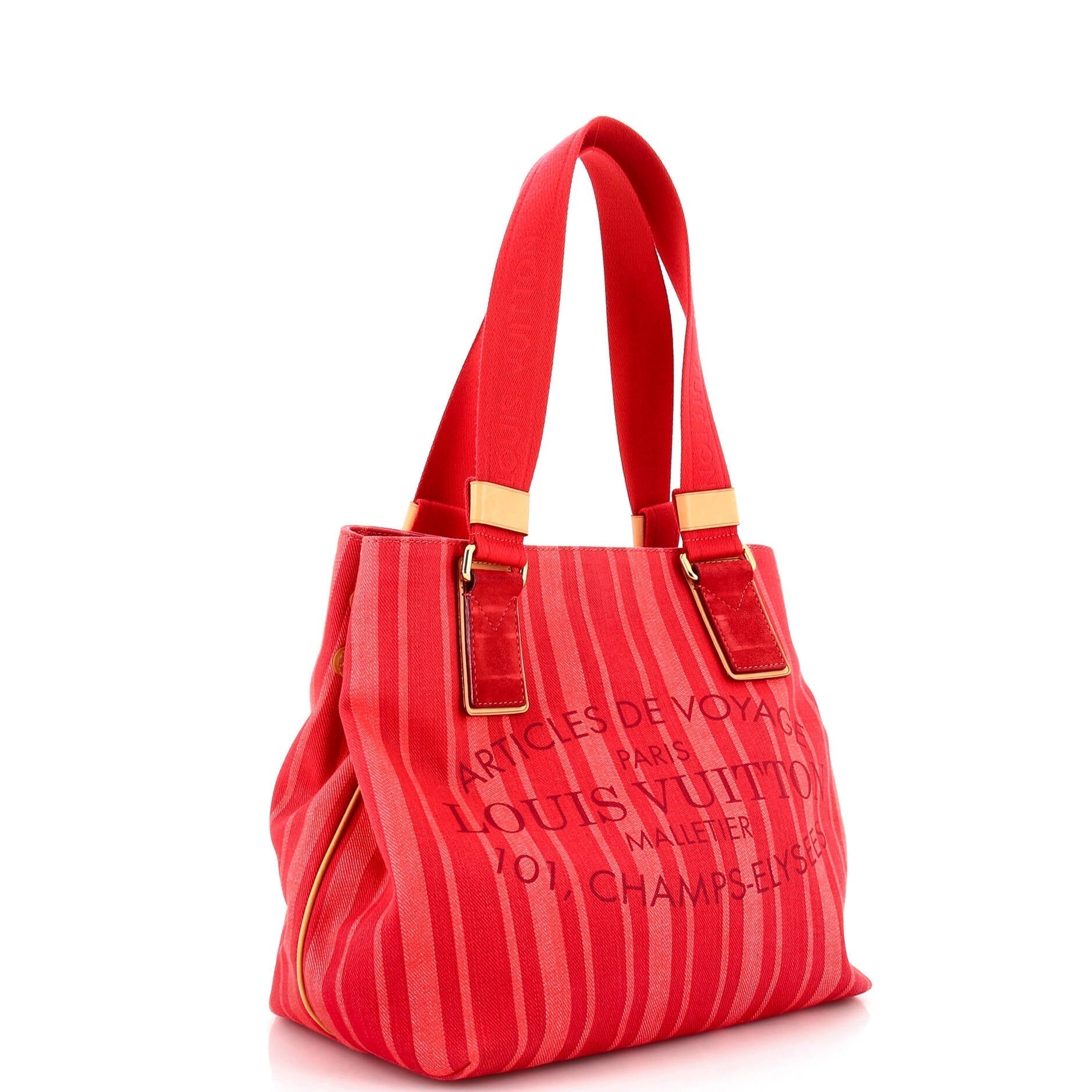 Louis Vuitton Articles De Voyage Beach Cabas Printed Pm Canvas Tote Bag