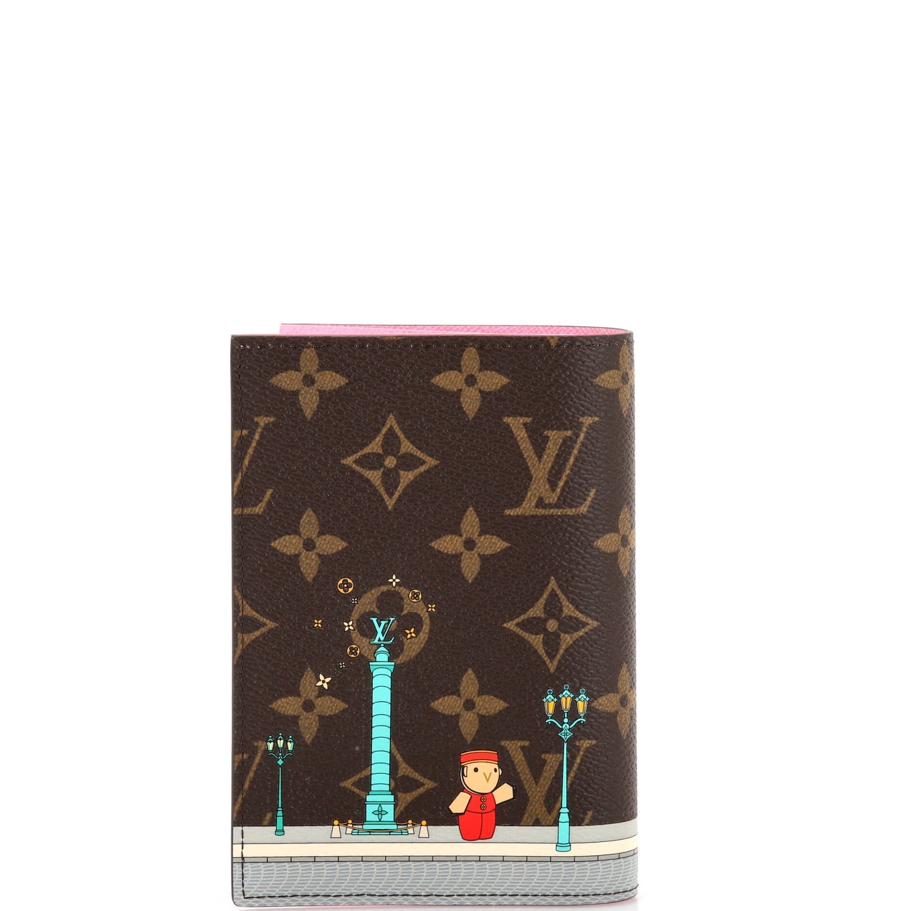 Louis Vuitton Passport Cover Limited Edition Vivienne Xmas Handbag Canvas Monogram Travel Bag