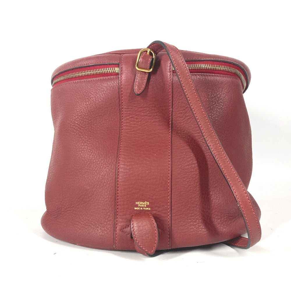 Hermes Handbag City Women Leather Red Travel Bag