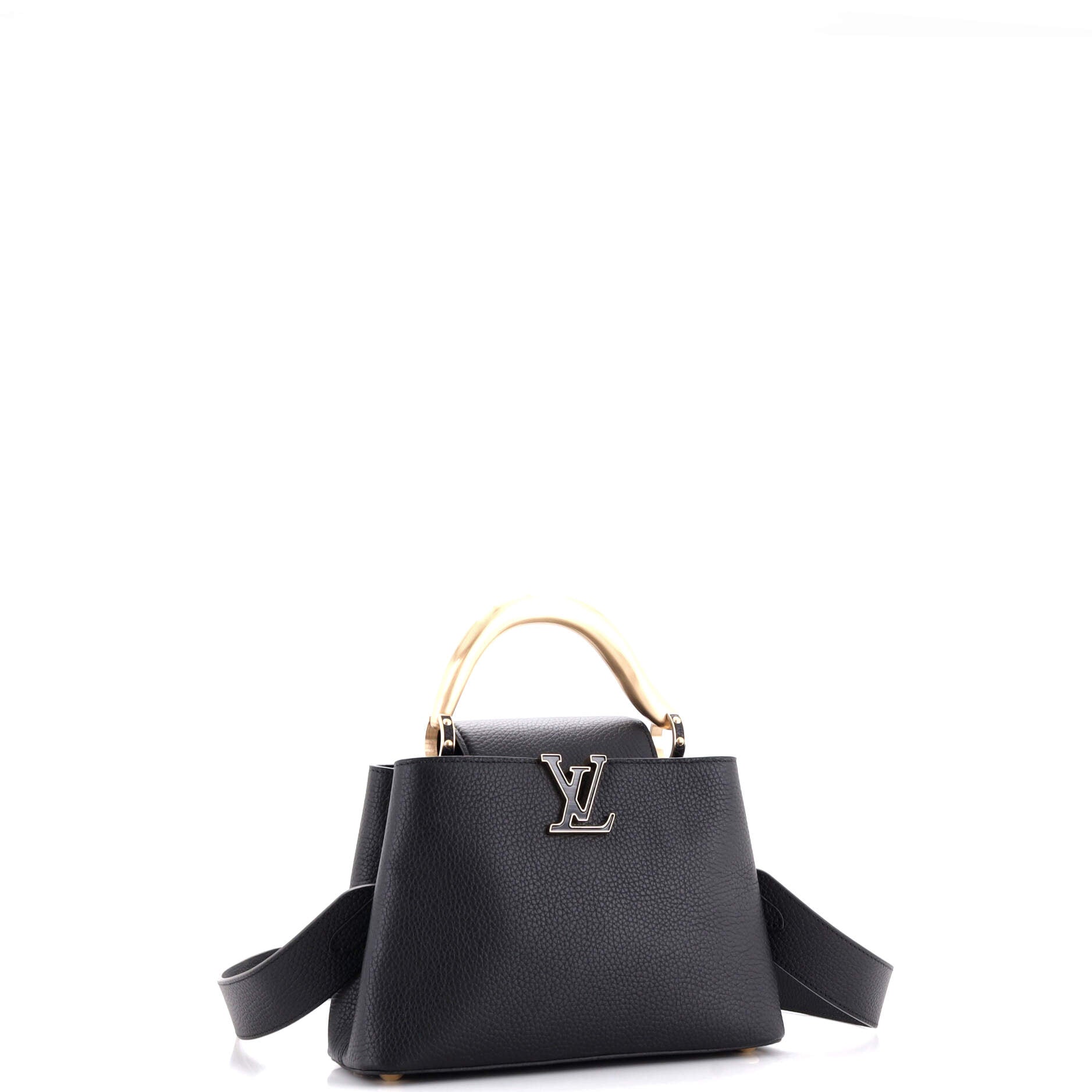 Louis Vuitton Metal Handle Capucines Bag Bb Leather Travel Bag
