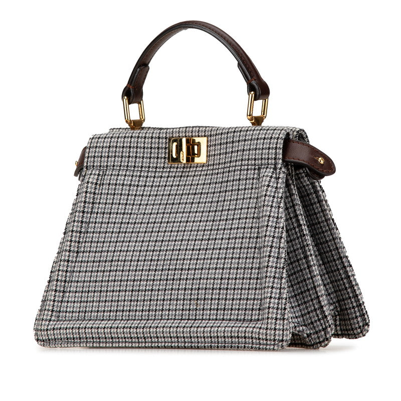 Fendi Peekaboo Iseeu Cotton 2Way Bag Leather Travel Bag