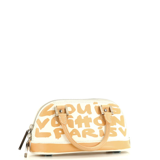 Louis Vuitton Alma Handbag Limited Edition Graffiti Pm Leather Travel Bag