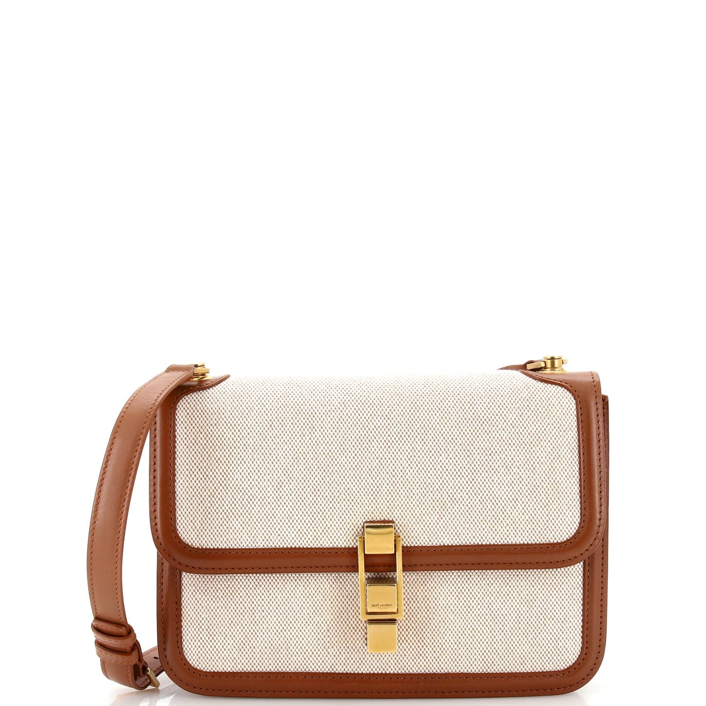 YSL Saint Laurent Saint Laurent Trending Carre Satchel With Leather Canvas Travel Bag