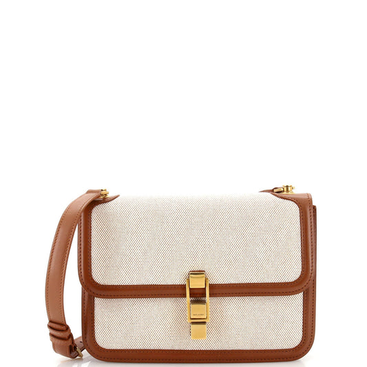 YSL Saint Laurent Saint Laurent Trending Carre Satchel With Leather Canvas Travel Bag
