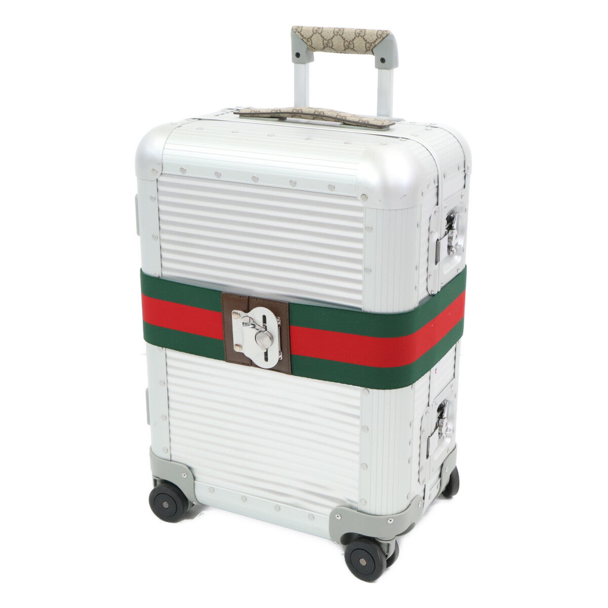 Gucci Porter Fpm Aluminum Supreme Cabin Trolley Bag Canvas Travel Bag
