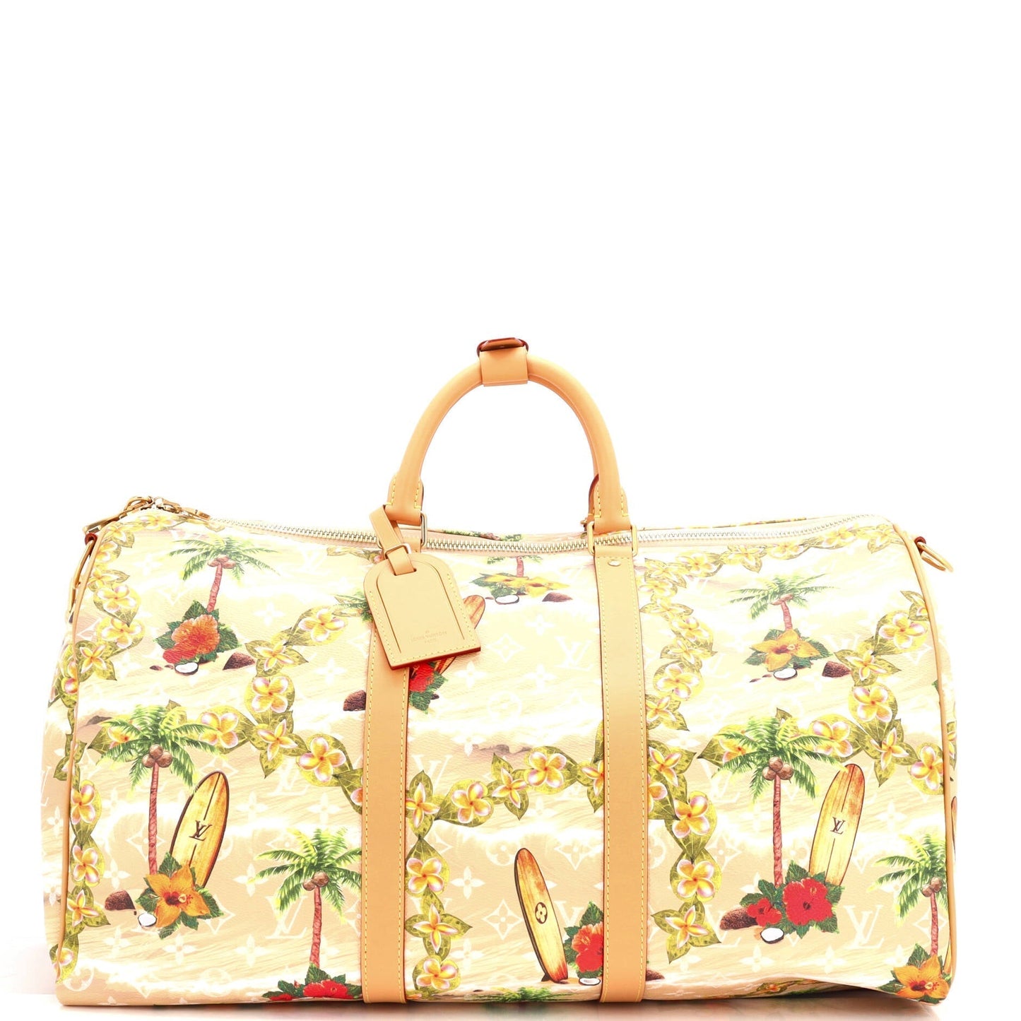 Louis Vuitton Keepall Bandouliere Bag Pharrell Williams Surfin Coated Canvas Monogram Travel Bag