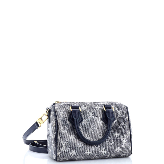 Louis Vuitton Speedy Bandouliere Bag Monoglam Jacquard Canvas Travel Bag Canvas 202921031