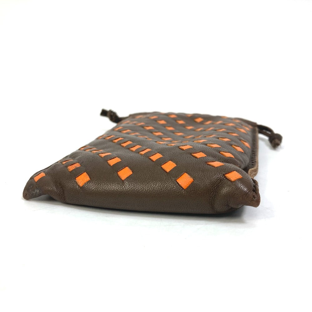 Hermes Pouch Anyo Miro Pochette Pillow Pm Women Handbag Brown Travel Bag