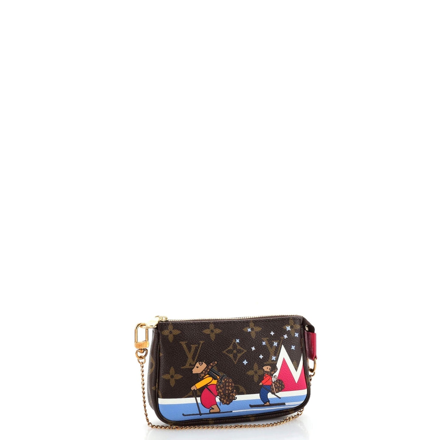 Louis Vuitton Pochette Accessoires Limited Edition Christmas Animation Shoulder Canvas Monogram Shou