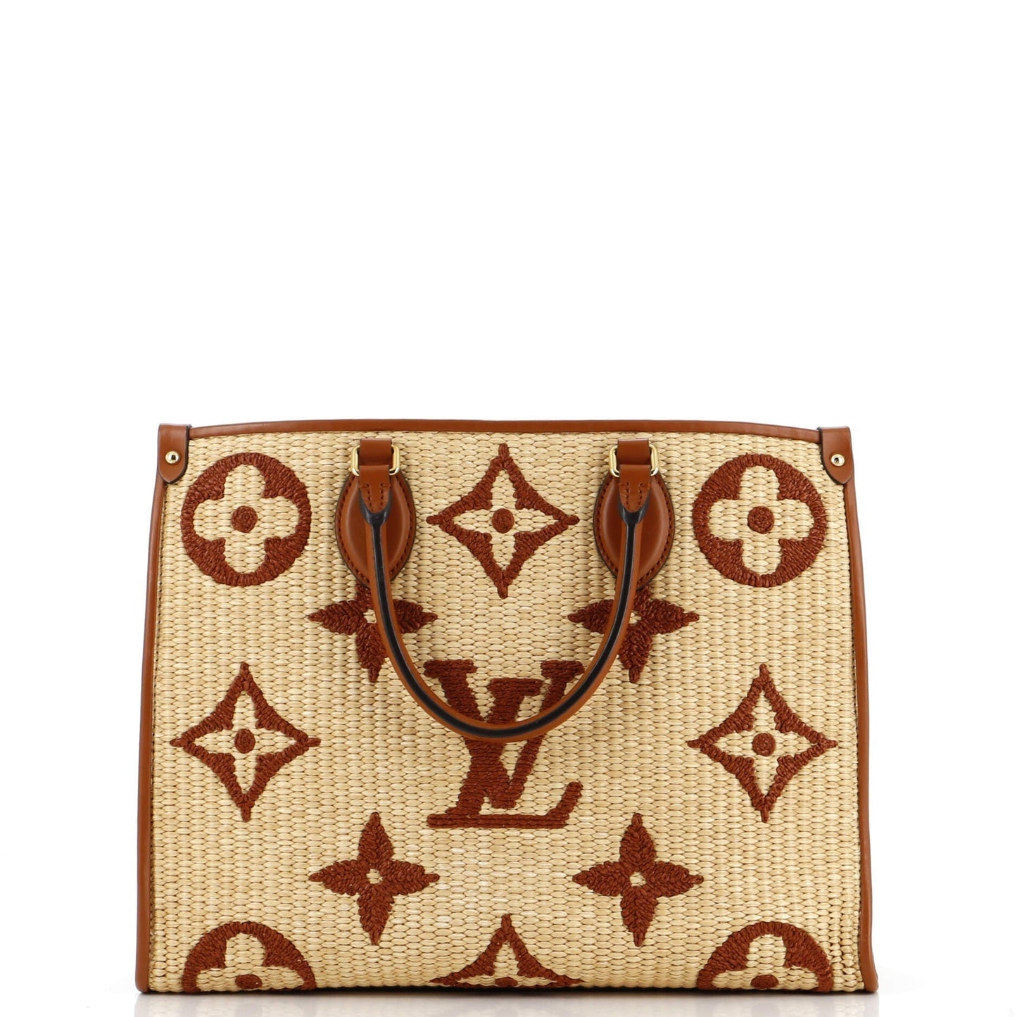 Louis Vuitton Onthego Tote Giant Mm Raffia Monogram Shoulder Bag Raffia Mm2942808