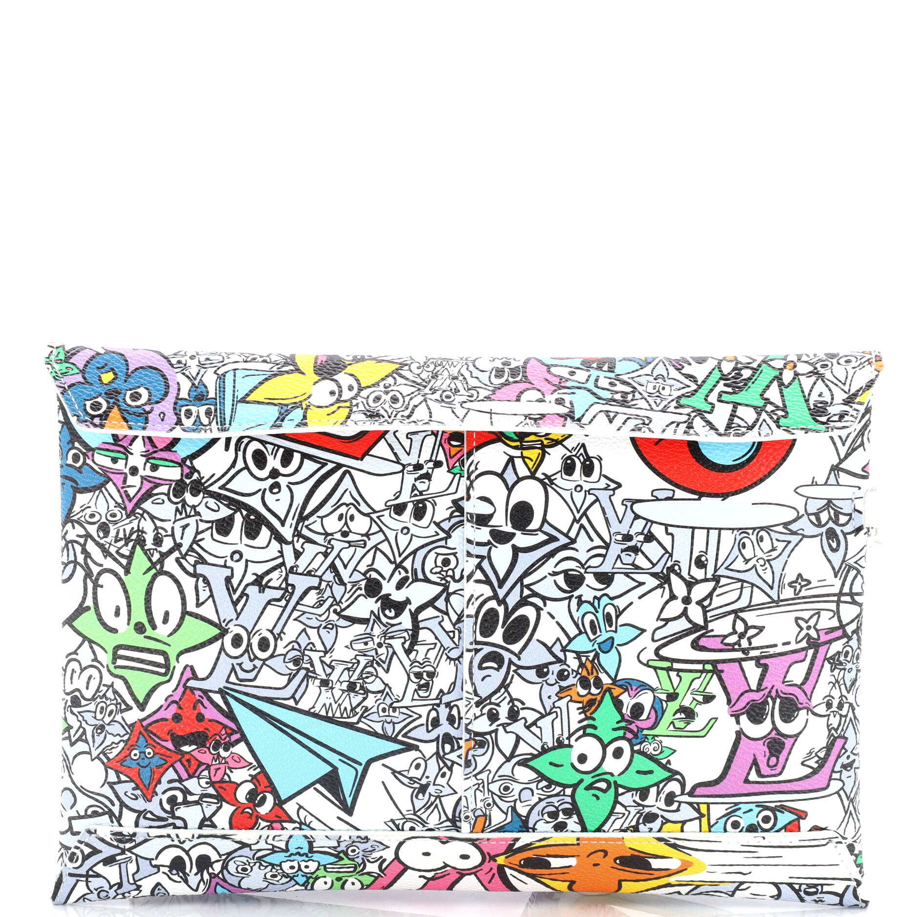 Louis Vuitton Trio Envelope Pouch Set Limited Edition Comics Canvas Monogram Clutch Bag