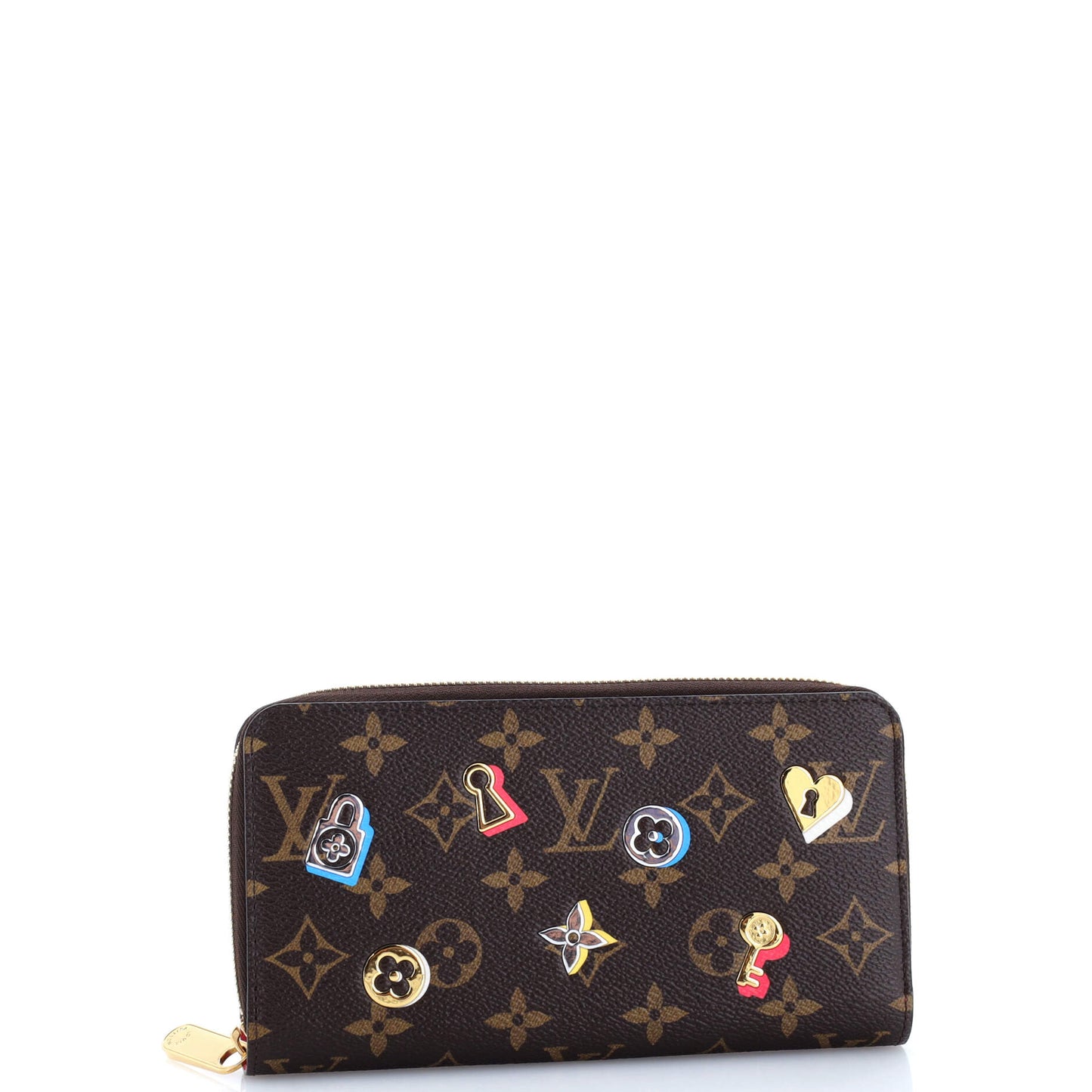 Louis Vuitton Zippy Wallet Love Lock Handbag Monogram Travel Bag