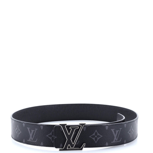 Louis Vuitton LV Lv Line Reversible Belt Eclipse And Leather Canvas Accessory