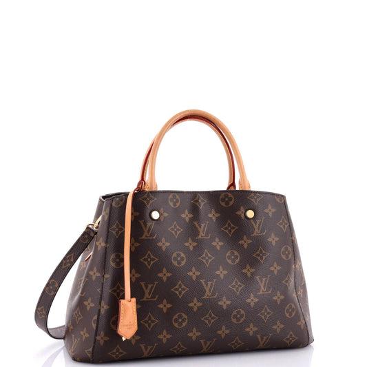 Louis Vuitton Montaigne Handbag Mm Canvas Monogram Tote Bag