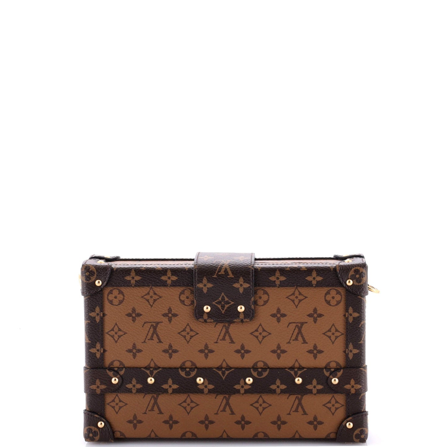 Louis Vuitton Petite Malle Handbag Reverse Canvas Monogram Clutch Bag Canvas 2949984