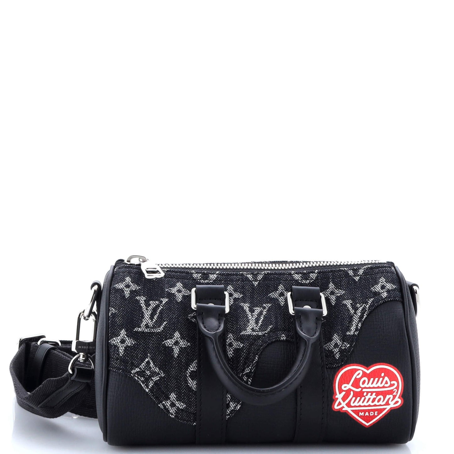 Louis Vuitton Nigo Keepall Bandouliere Bag And Taurillon Xs Leather Denim Shoulder Bag