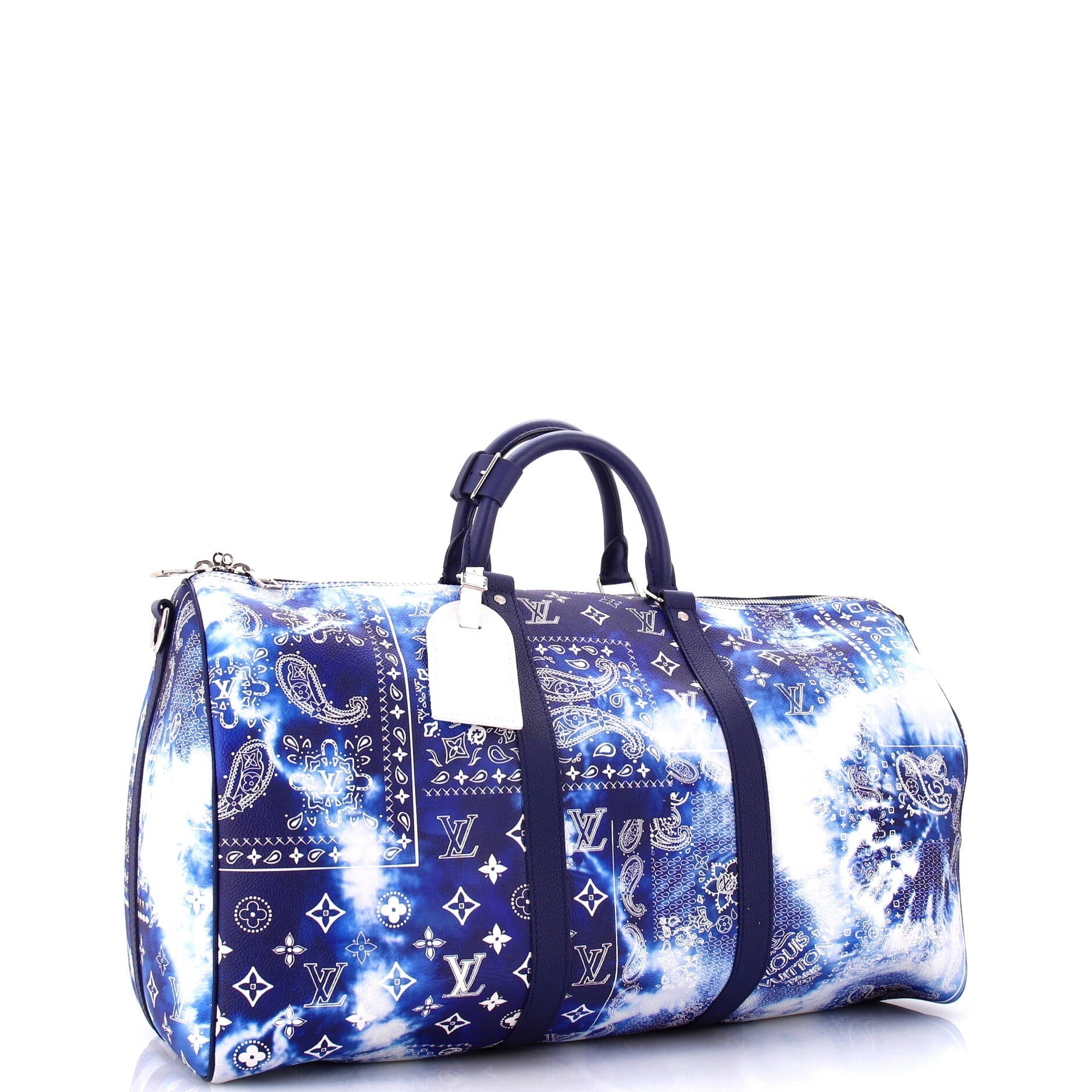 Louis Vuitton Keepall Bandouliere Bag Limited Edition Bandana Leather Monogram Travel Bag