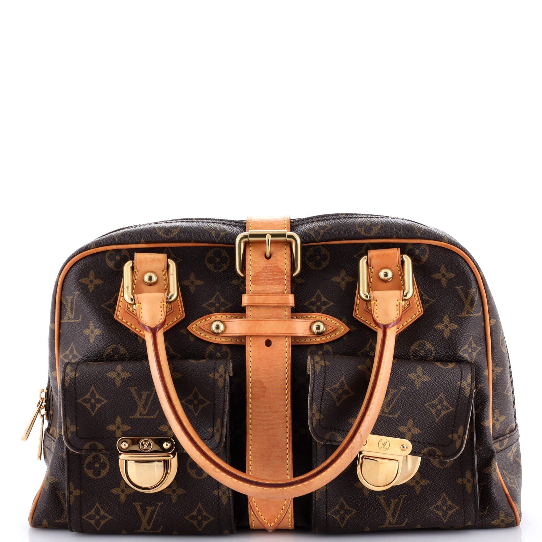 Louis Vuitton Manhattan Handbag Gm Canvas Monogram Travel Bag