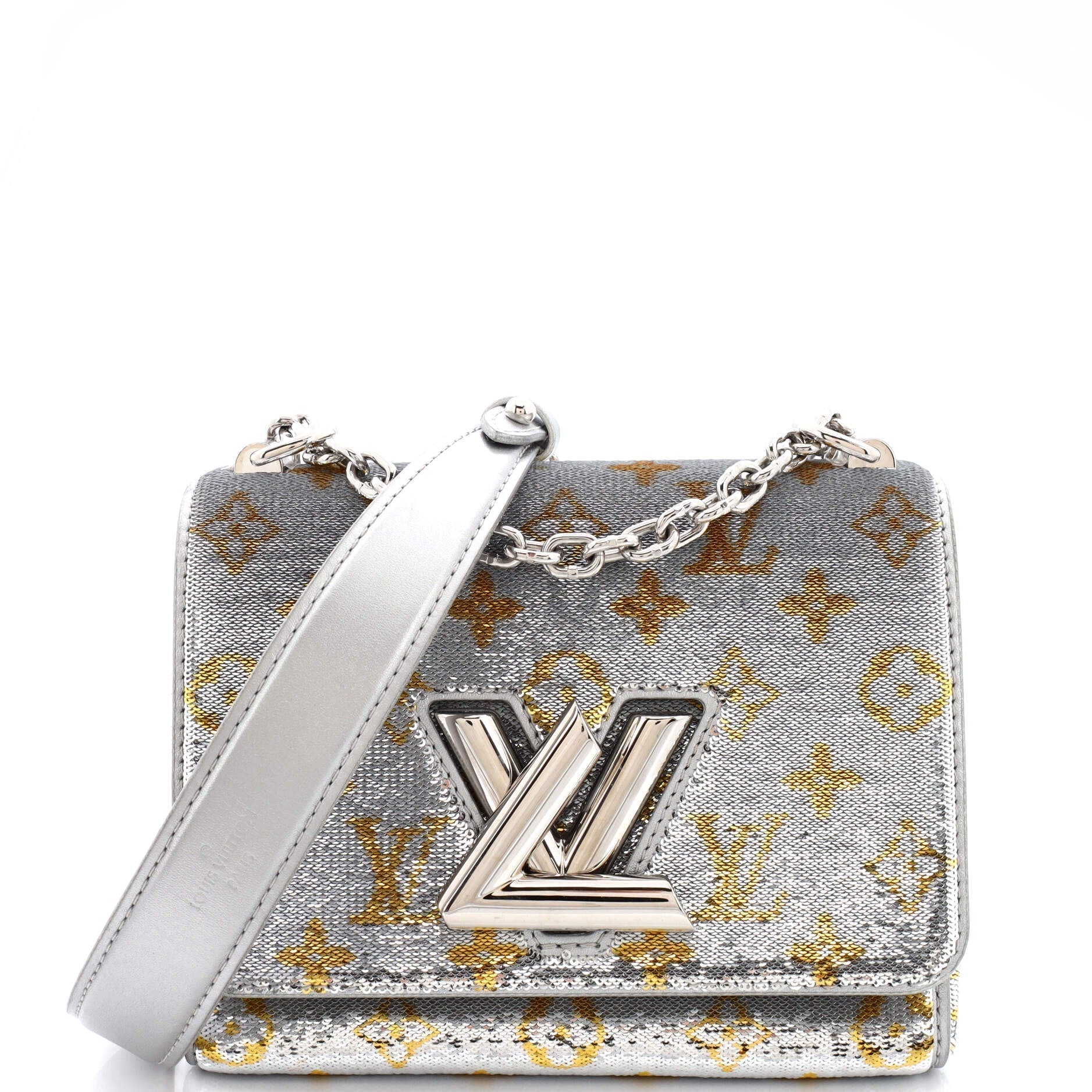 Louis Vuitton LV Twist Handbag Sequins Pm Monogram Travel Bag