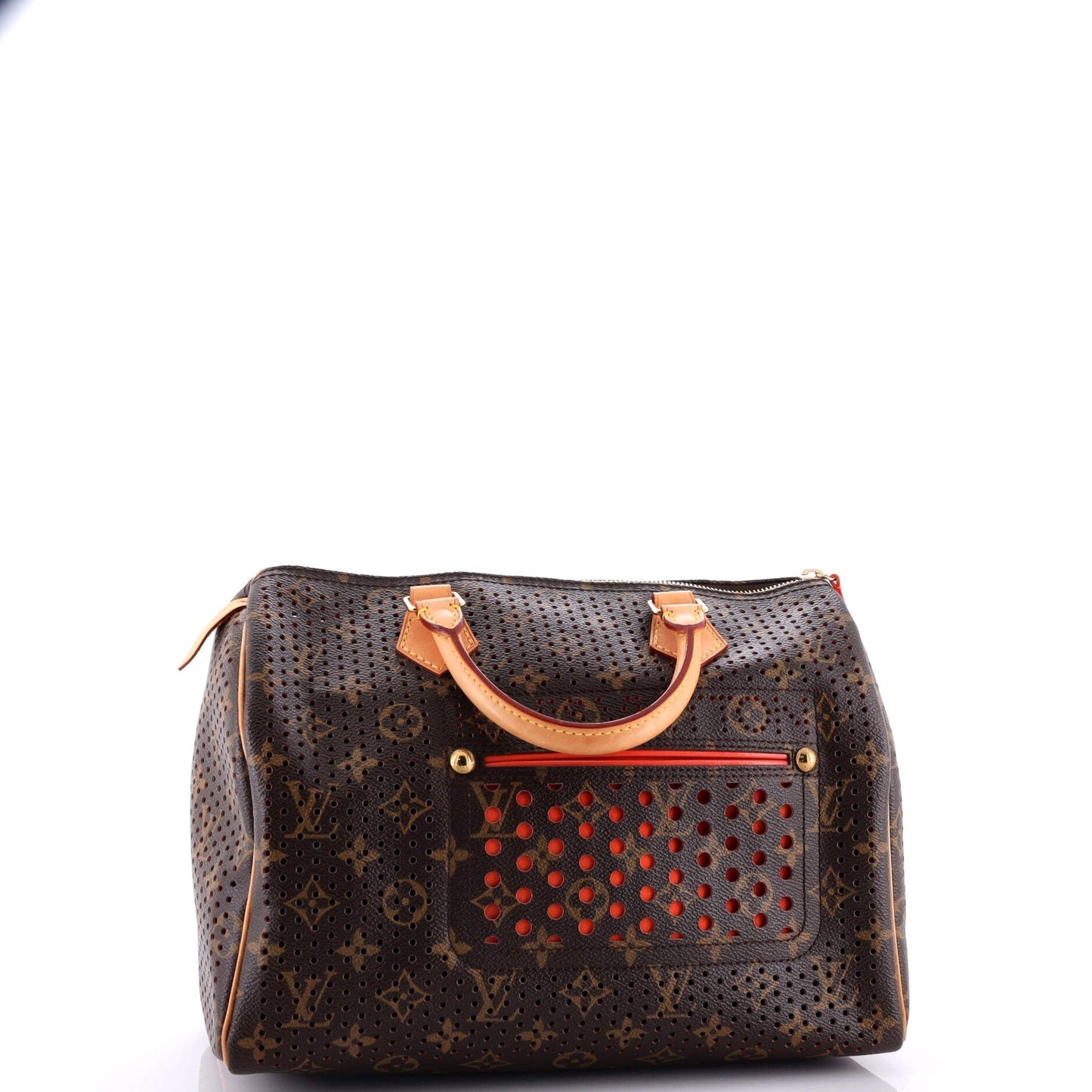 Louis Vuitton Speedy Handbag Perforated Canvas Monogram Travel Bag