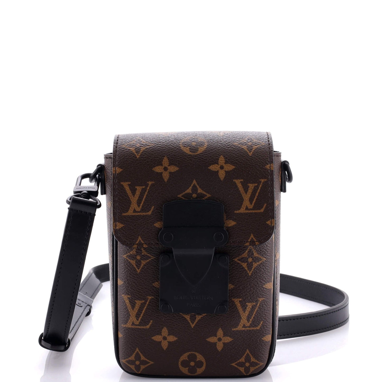 Louis Vuitton Lock Vertical Wearable Wallet Macassar Handbag Canvas Monogram Travel Bag