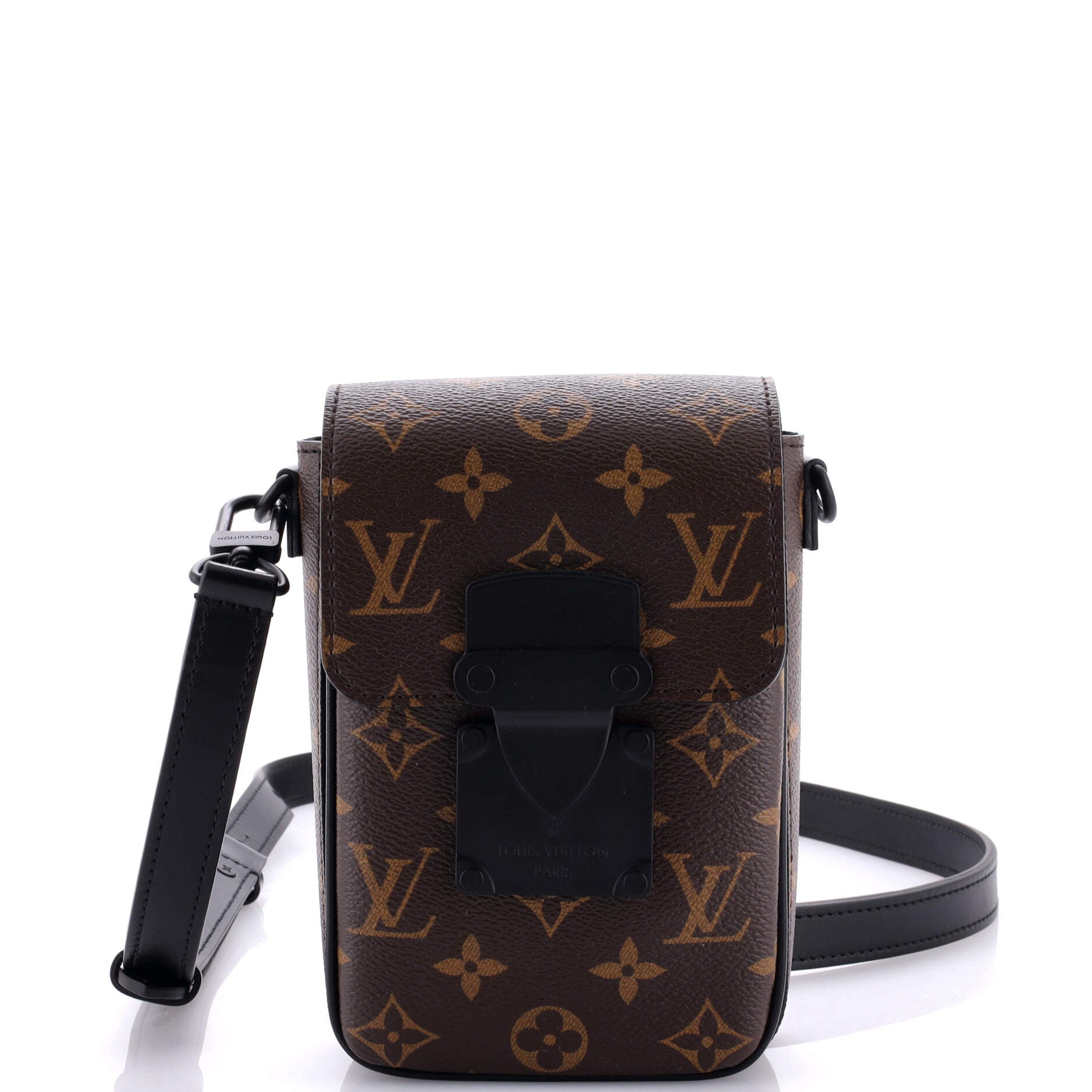 Louis Vuitton Lock Vertical Wearable Wallet Macassar Handbag Canvas Monogram Travel Bag