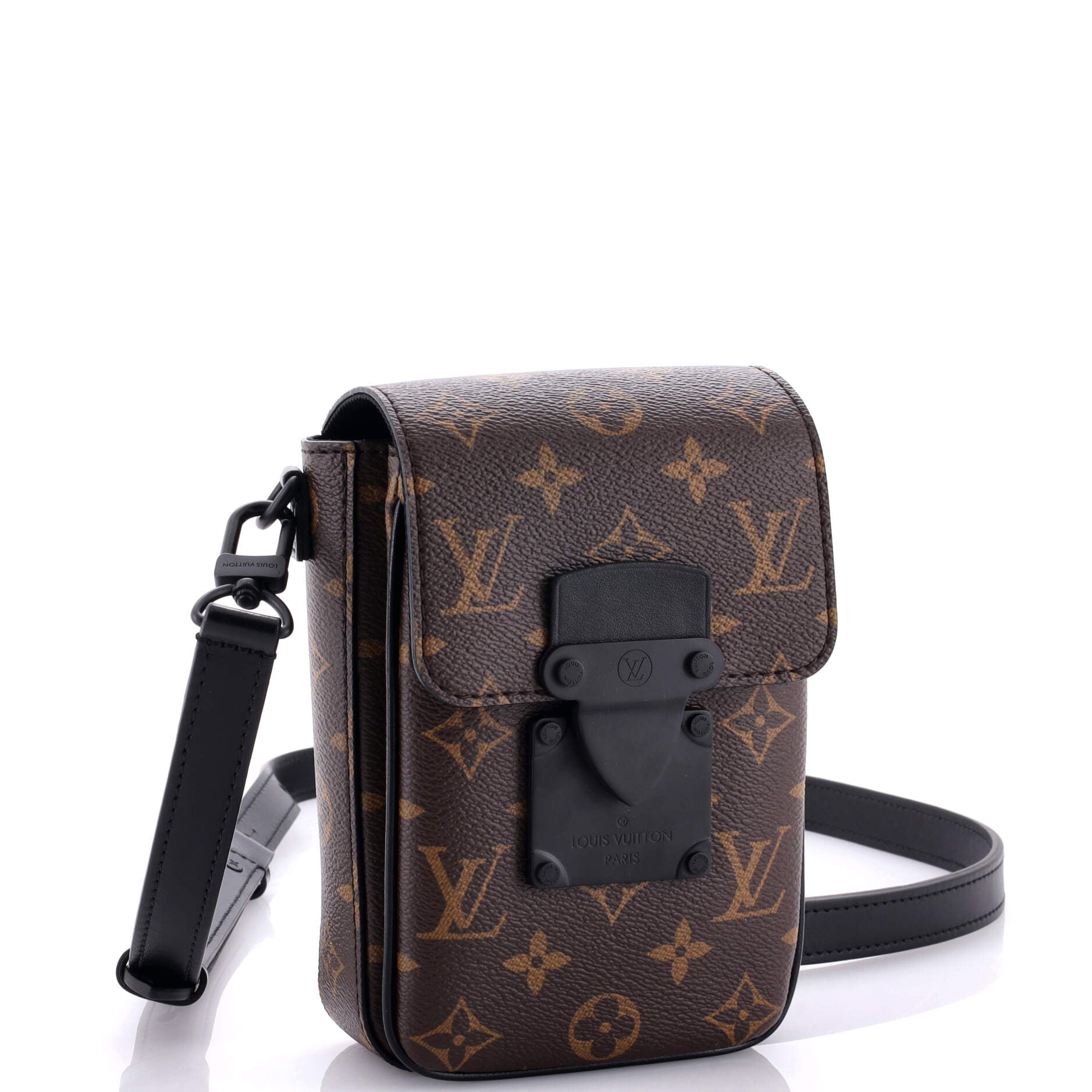 Louis Vuitton Lock Vertical Wearable Wallet Macassar Handbag Canvas Monogram Travel Bag