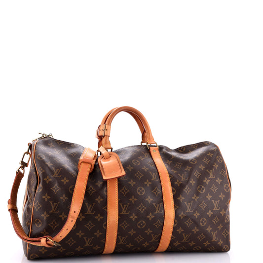 Louis Vuitton Keepall Bandouliere Bag Canvas Monogram Travel Bag Canvas 502962173