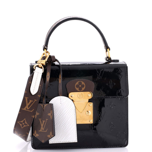 Louis Vuitton Spring Street Nm Handbag Vernis With And Leather Canvas Jewelry