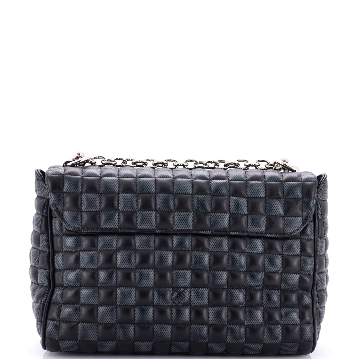 Louis Vuitton Twist Handbag Damier Calf Mm Leather Quilted Shoulder Bag