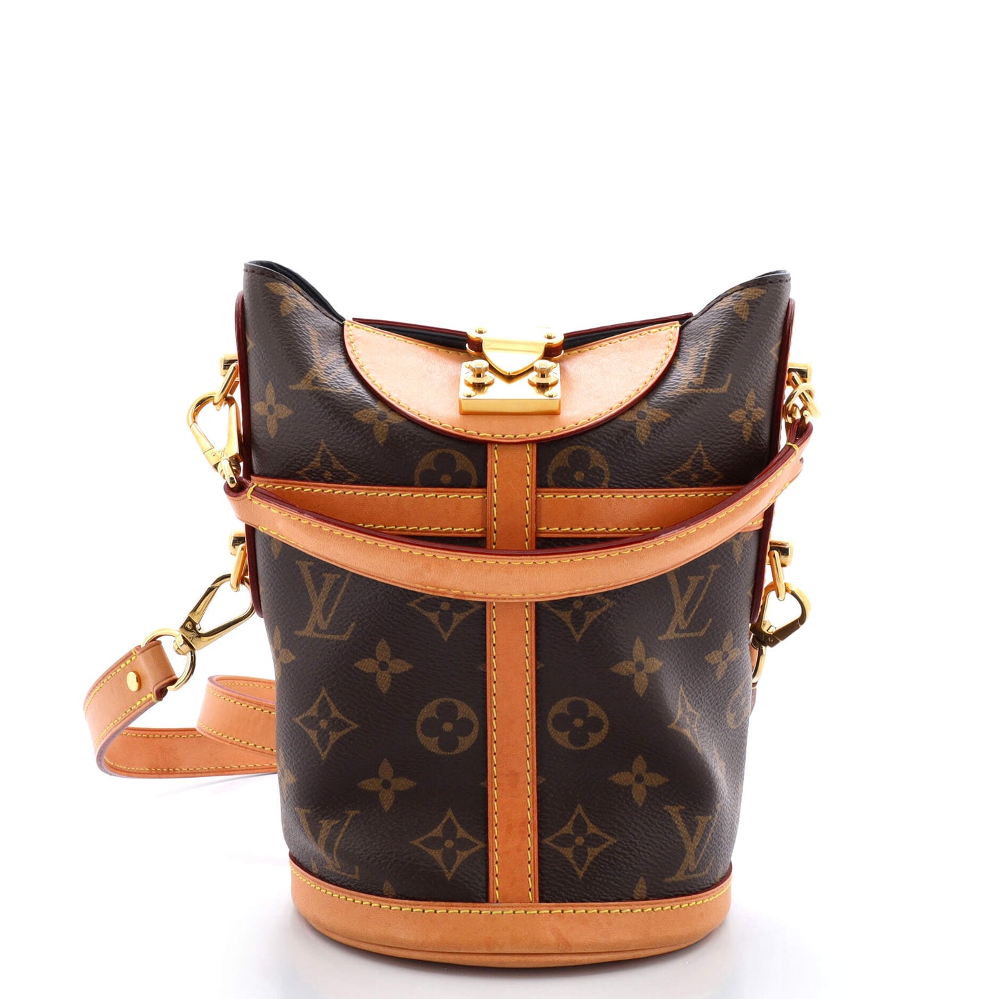 Louis Vuitton Duffle Handbag Canvas Monogram Bucket Bag