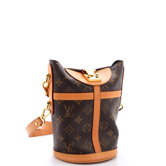Louis Vuitton Duffle Handbag Canvas Monogram Bucket Bag