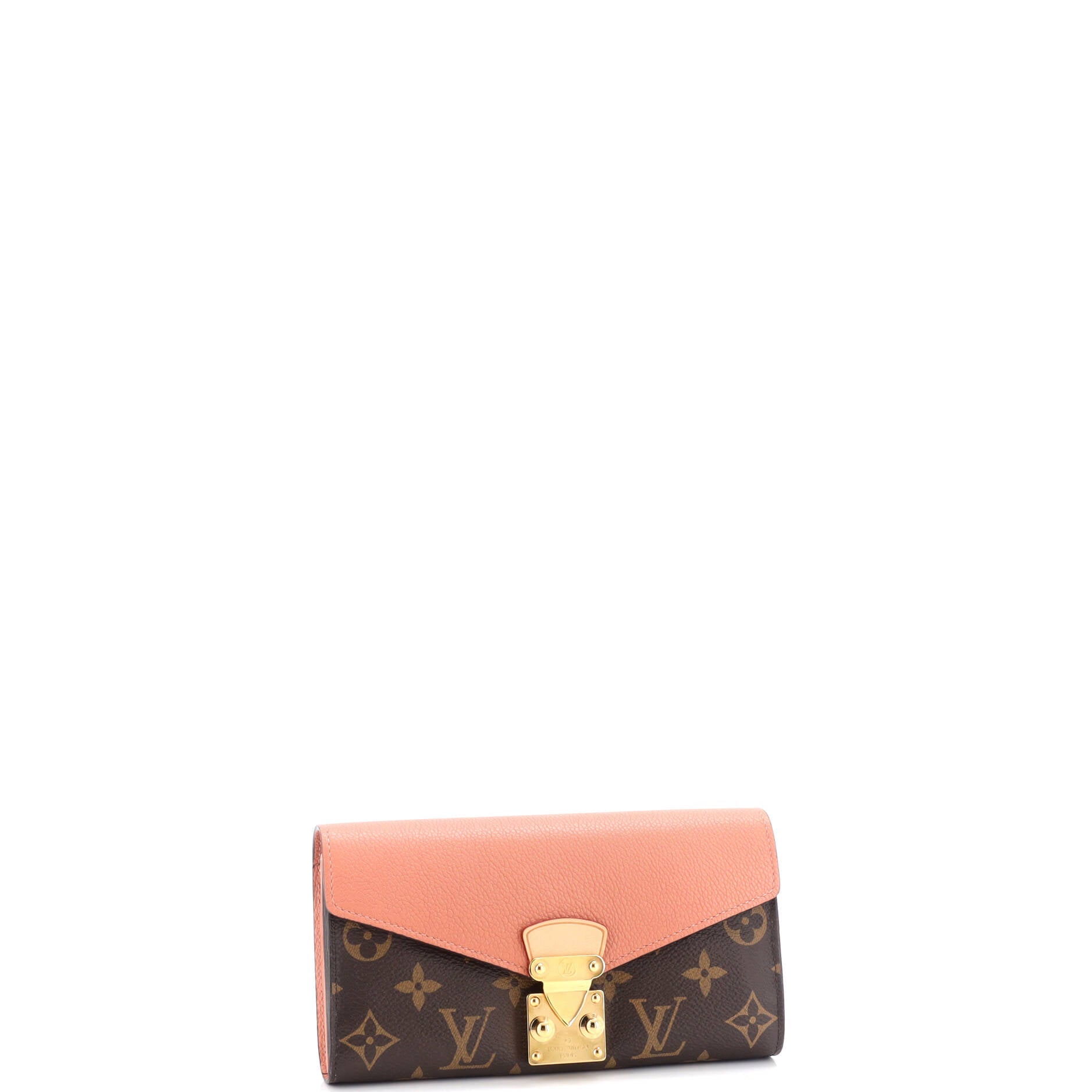 Louis Vuitton Pallas Wallet And Calfskin Handbag Canvas Monogram Travel Bag