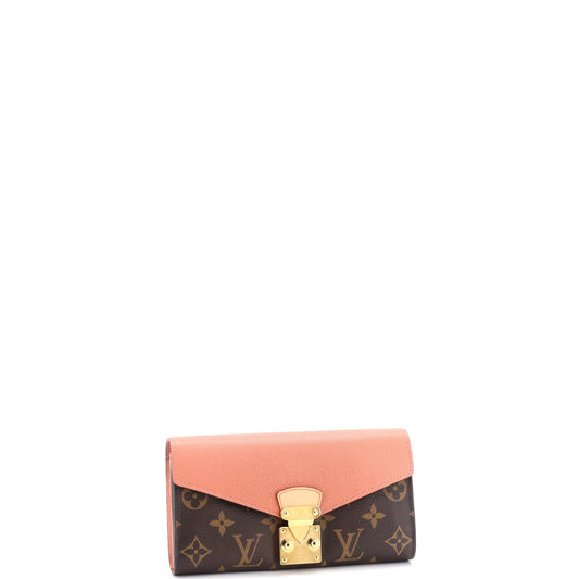 Louis Vuitton Pallas Wallet And Calfskin Handbag Canvas Monogram Travel Bag