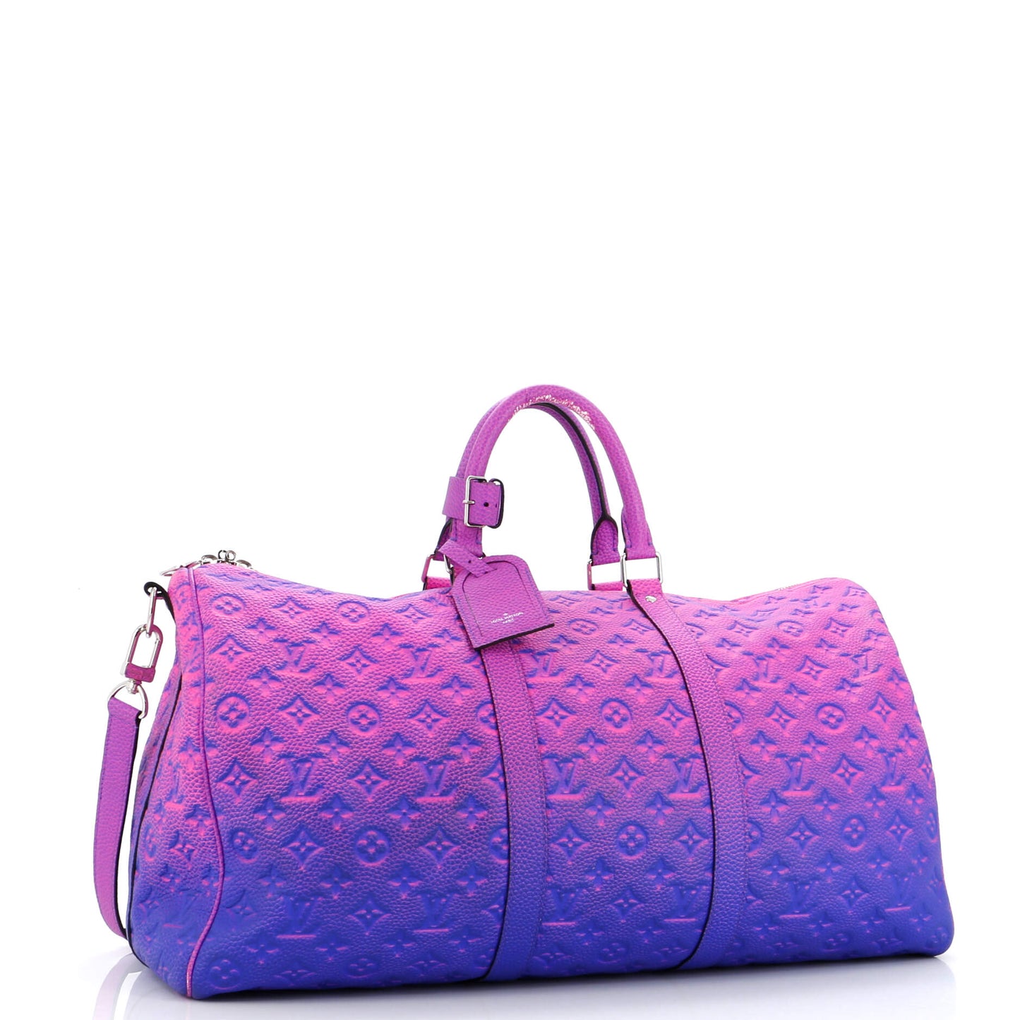 Louis Vuitton Keepall Bandouliere Bag Limited Edition Illusion Taurillon Leather Monogram Travel Bag