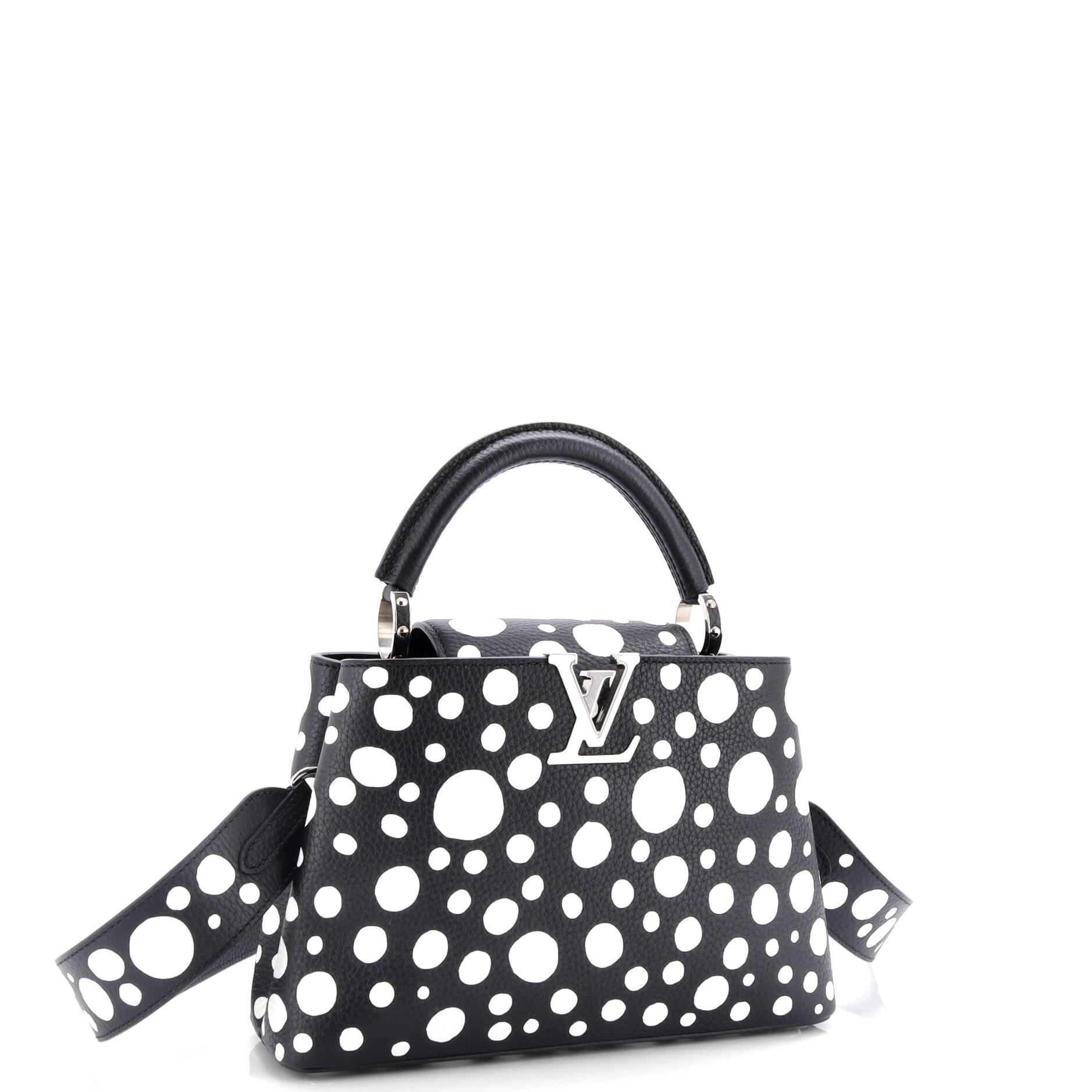 Louis Vuitton Capucines Bag Yayoi Kusama Infinity Dots Taurillon Leather Travel Bag
