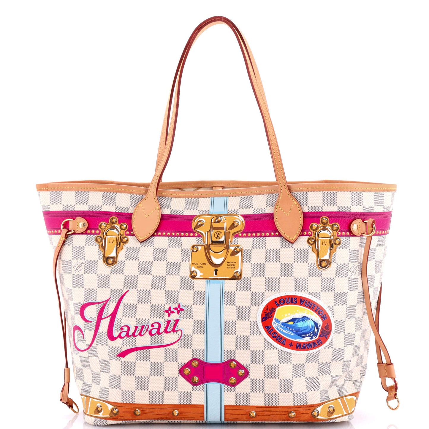 Louis Vuitton Neverfull Nm Tote Limited Edition Cities Damier Tote Bag